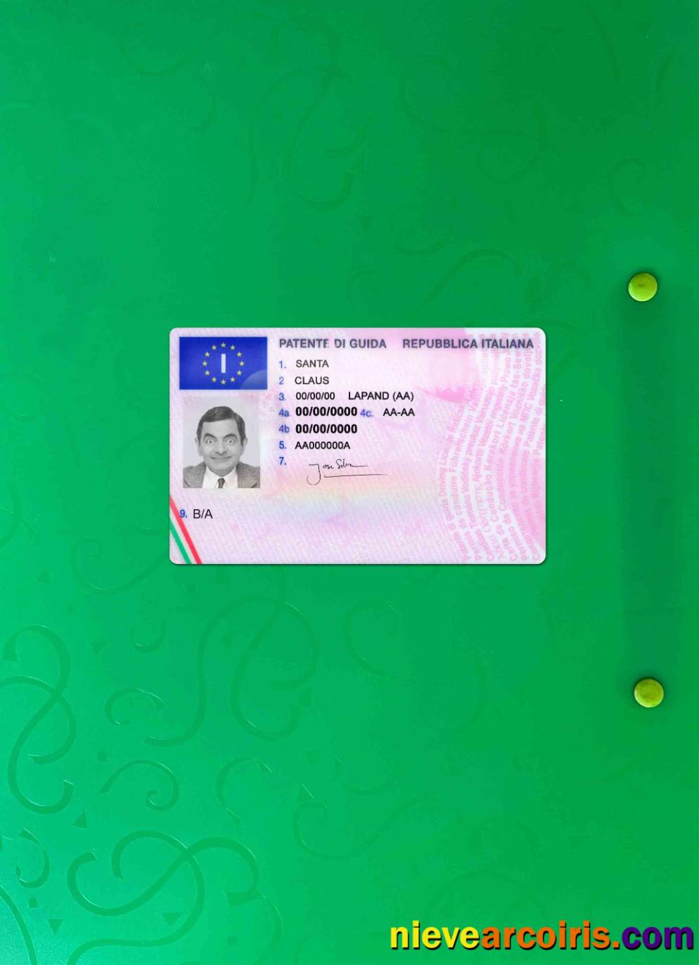 Italy driving license photolook
